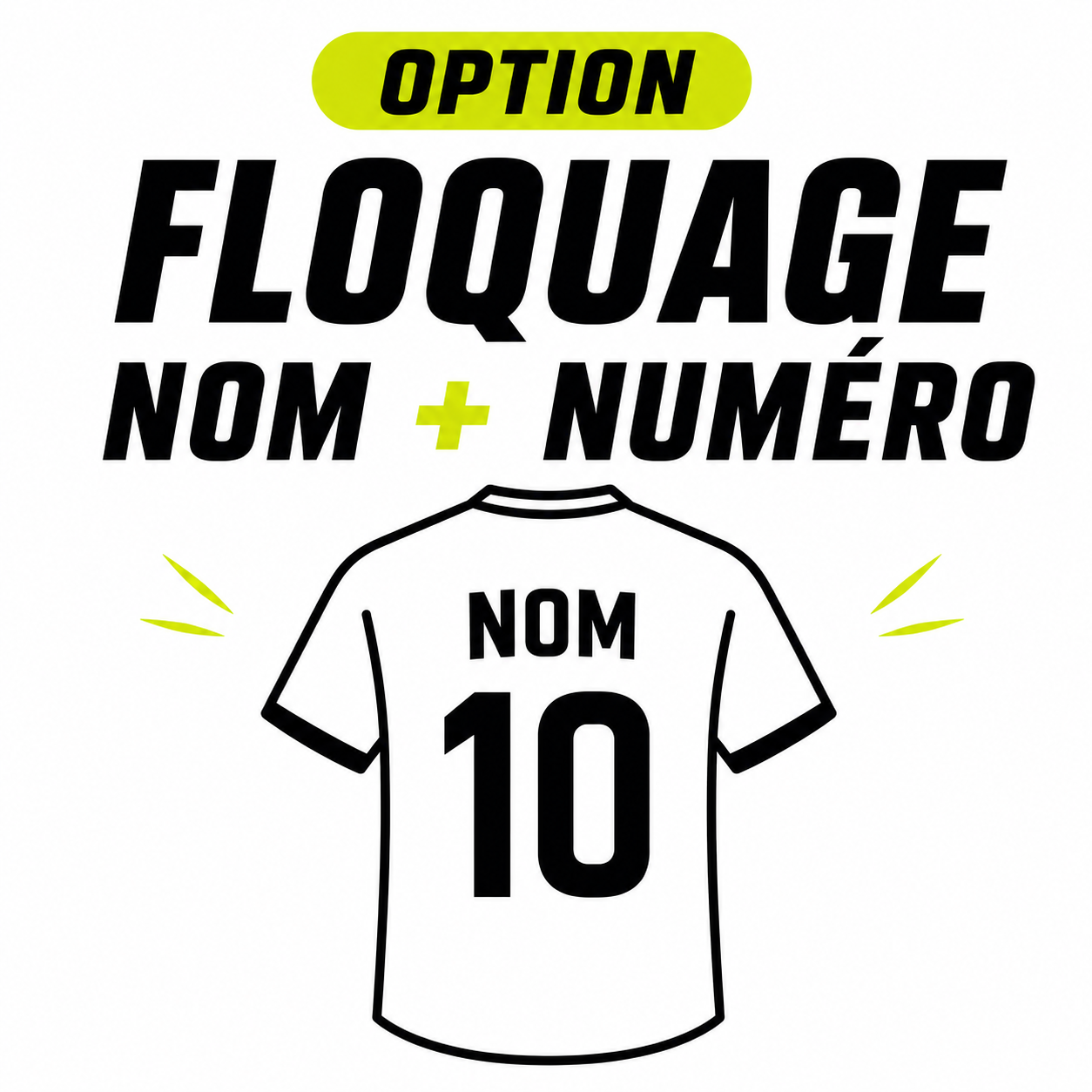 Flocage Nom + Numéro