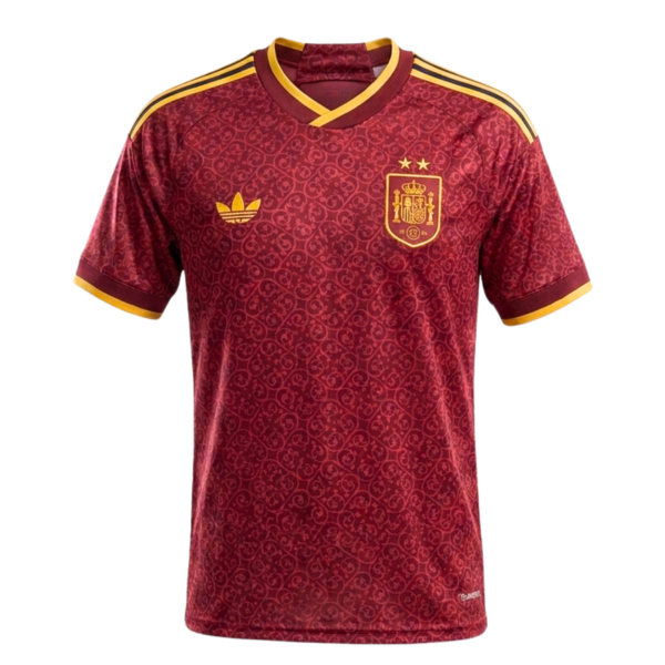 CAMISETA SELECCIÓN ESPAÑA MUNDIAL 2026 - 2 ESTRELLAS VISITANTE ROJA ⭐️⭐️