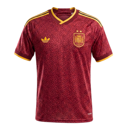 CAMISETA SELECCIÓN ESPAÑA MUNDIAL 2026 - 2 ESTRELLAS VISITANTE ROJA ⭐️⭐️